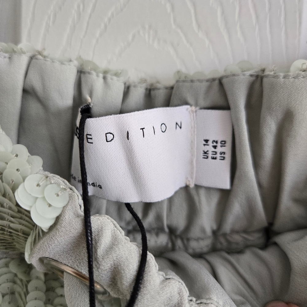 ASOS EDITION sequin jogger in sage green NWT - image 2